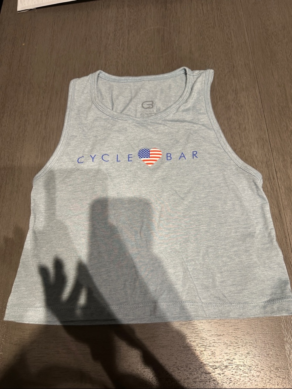 Cyclebar Light Gray Women's Tank with American Heart Logo